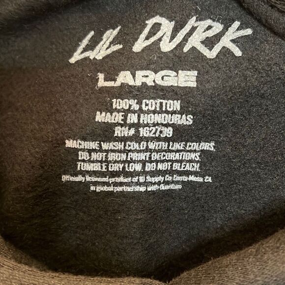 Lil Durk Infrared Graphic Rapper merch Hoodie-‎ New with tags- Men Large - Picture 3 of 4